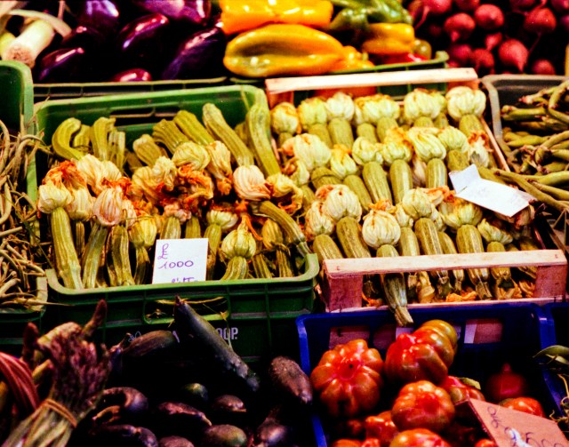 Zucchini with flowers