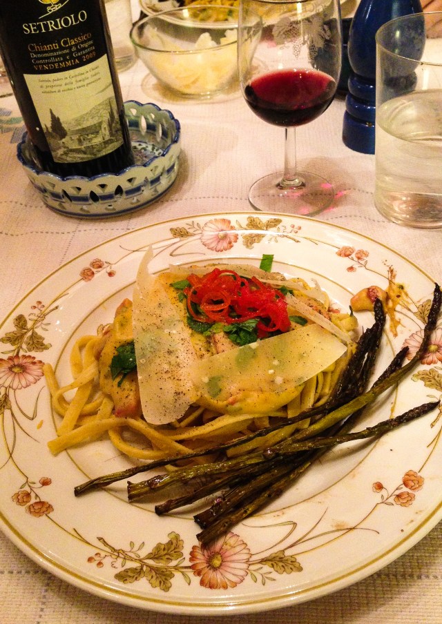 with shaved parmigiano