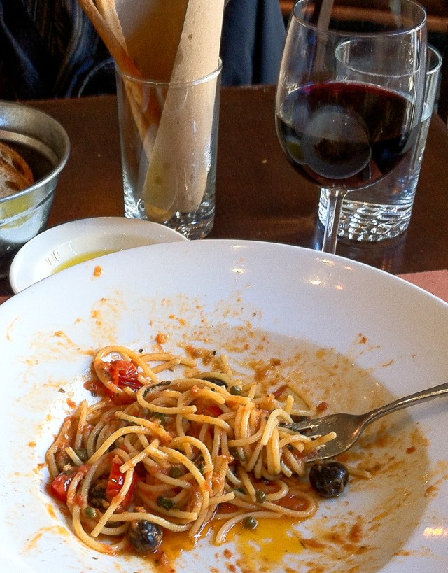 toward the end of my pasta