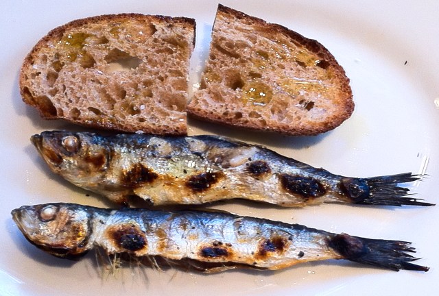 Sardines and toast