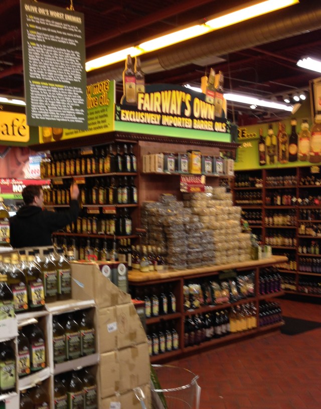 olive oil display stand