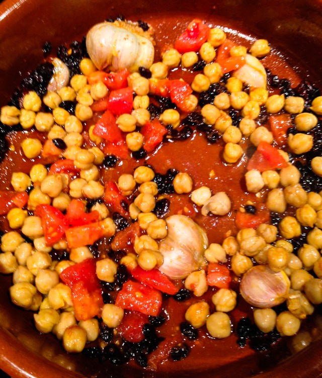 add chickpeas and tomatoes