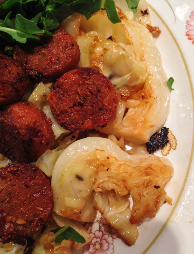cabbage and chorizo