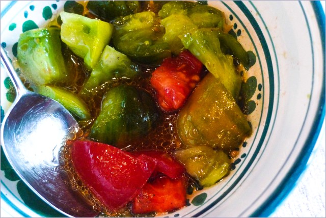heirloom tomatoes closeup