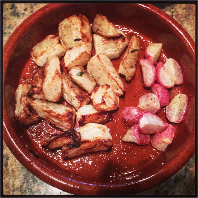 turnips and radishes