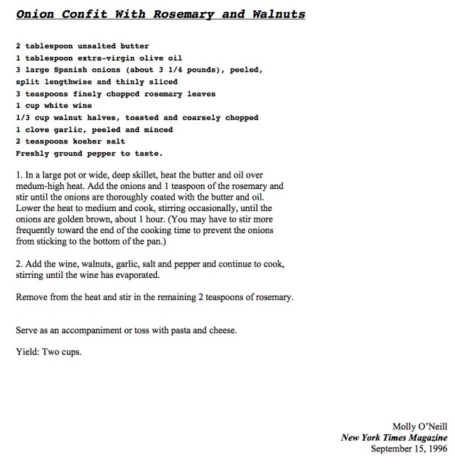 Onion Confit with Rosemary and Walnuts