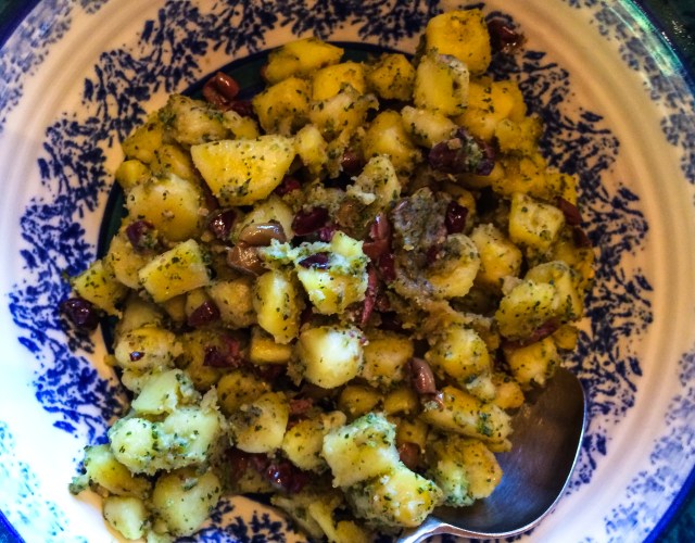 Potatoes with Pesto and Olives