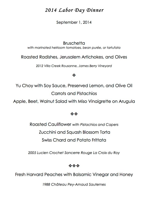 2014 dinner with Close Friends - Labor Day