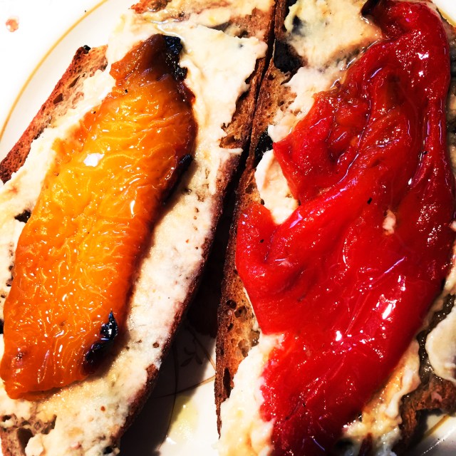 yellow red and olive bread