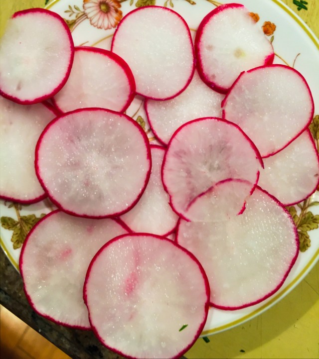 radishes with sea salt