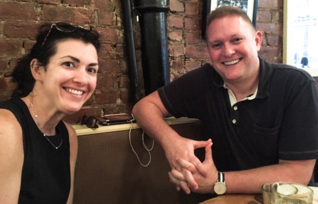 Dan & Charisse at Snack Taverna table