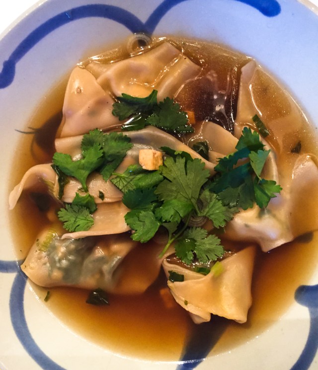 Spinach and Tofu Wontons