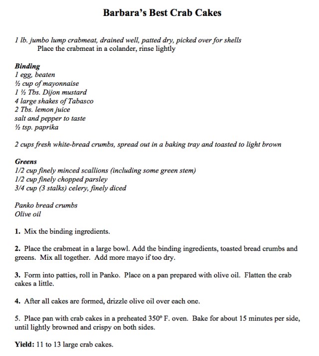 Crab Cake Recipe