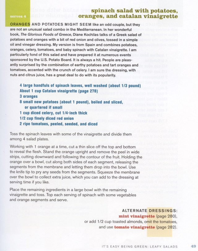 Catalan spinach and citrus salad recipe