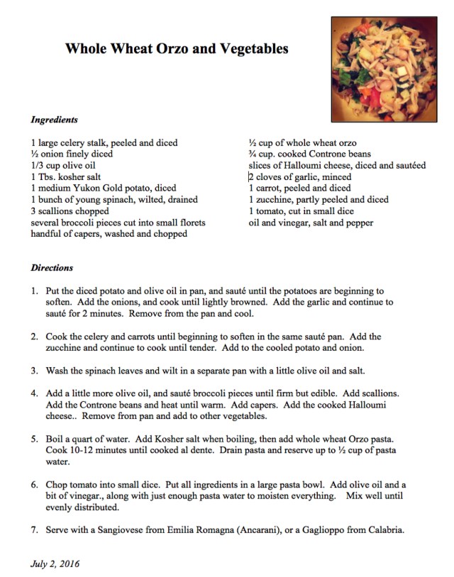 WW Orzo recipe