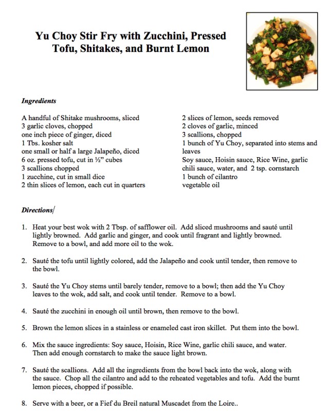 Yu Choy Stir Fry Recipe