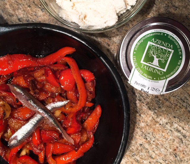 sweet-red-peppers-almond-ricotta-olive-pate-nere